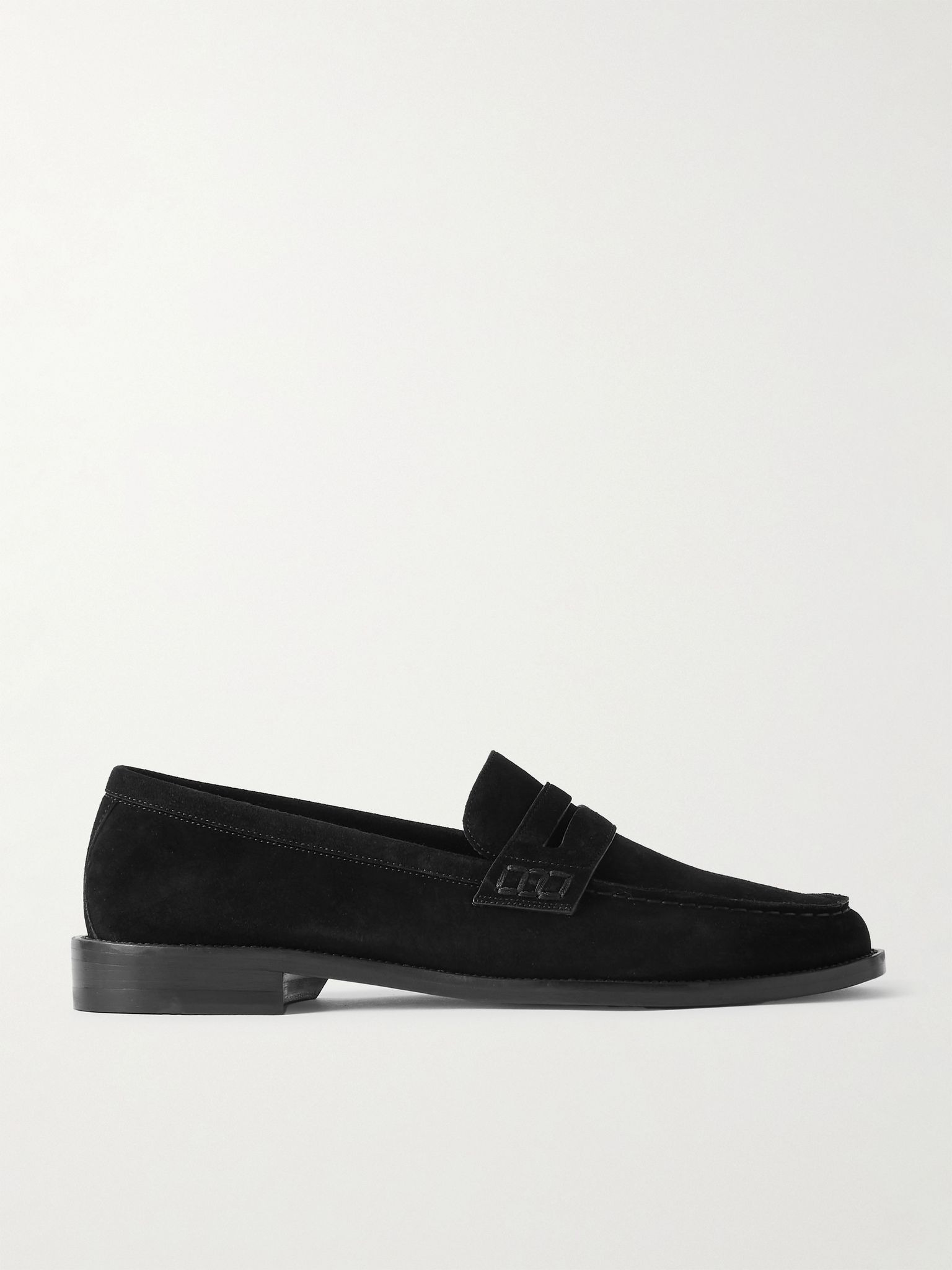 Perry Suede Penny Loafers Black - 1