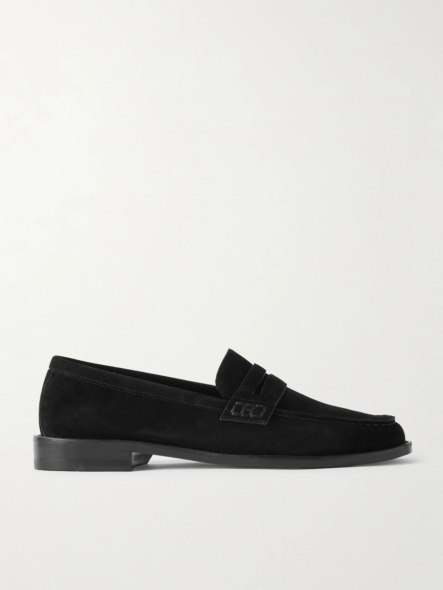 Perry Suede Penny Loafers Black - 1