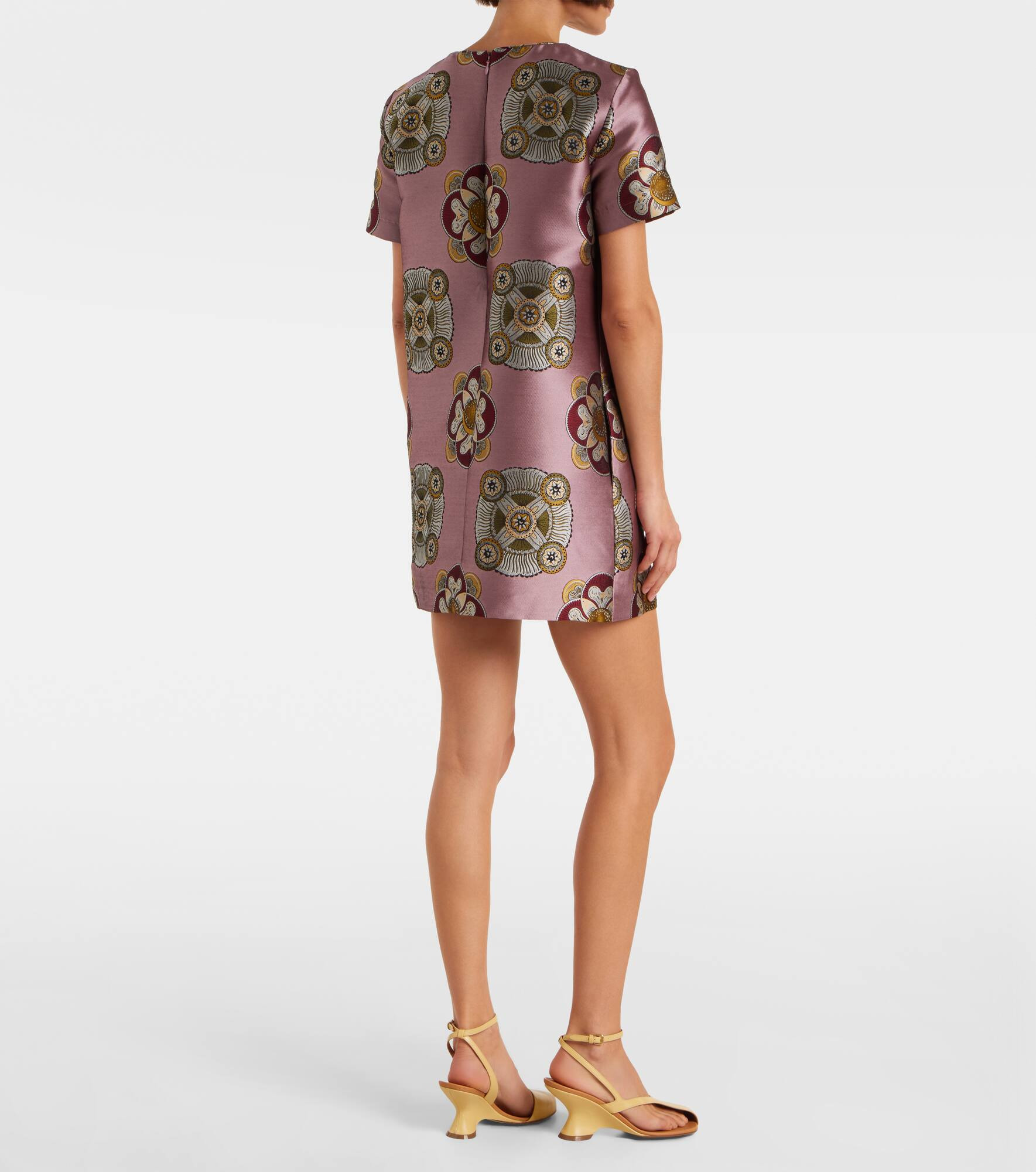 Swing satin jacquard minidress - 3