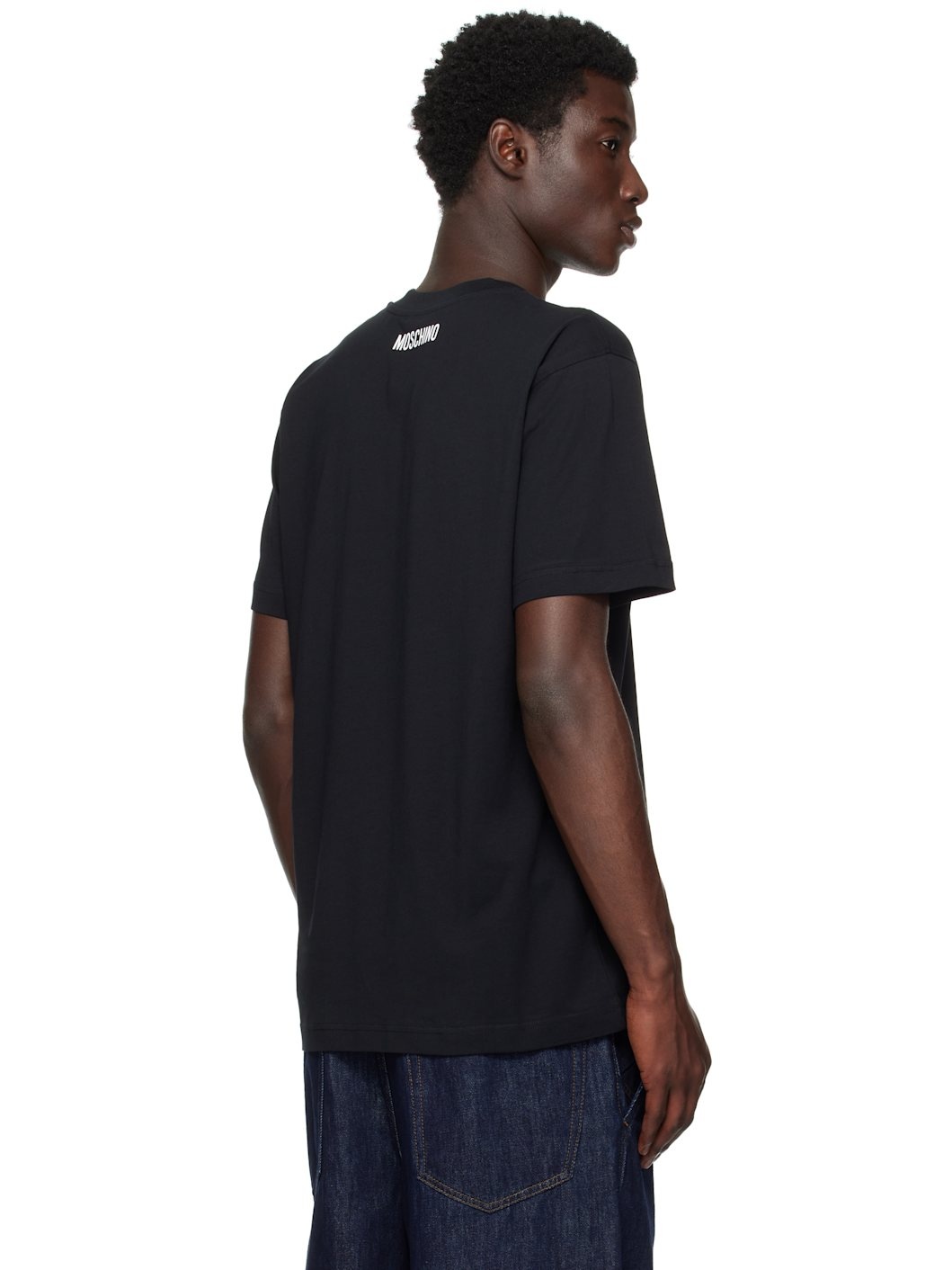Black Printed Organic Cotton T-shirt - 3