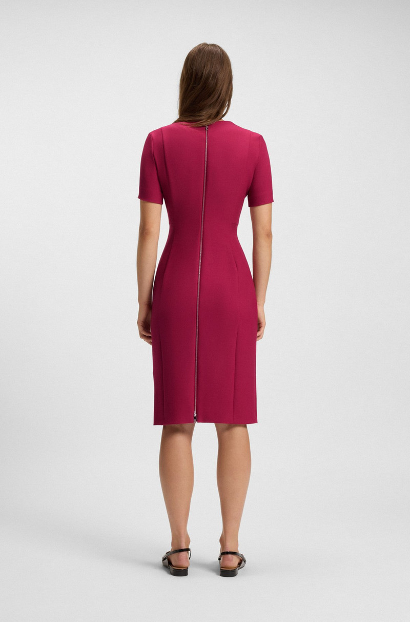 V-NECK DRESS IN STRETCH FABRIC 4