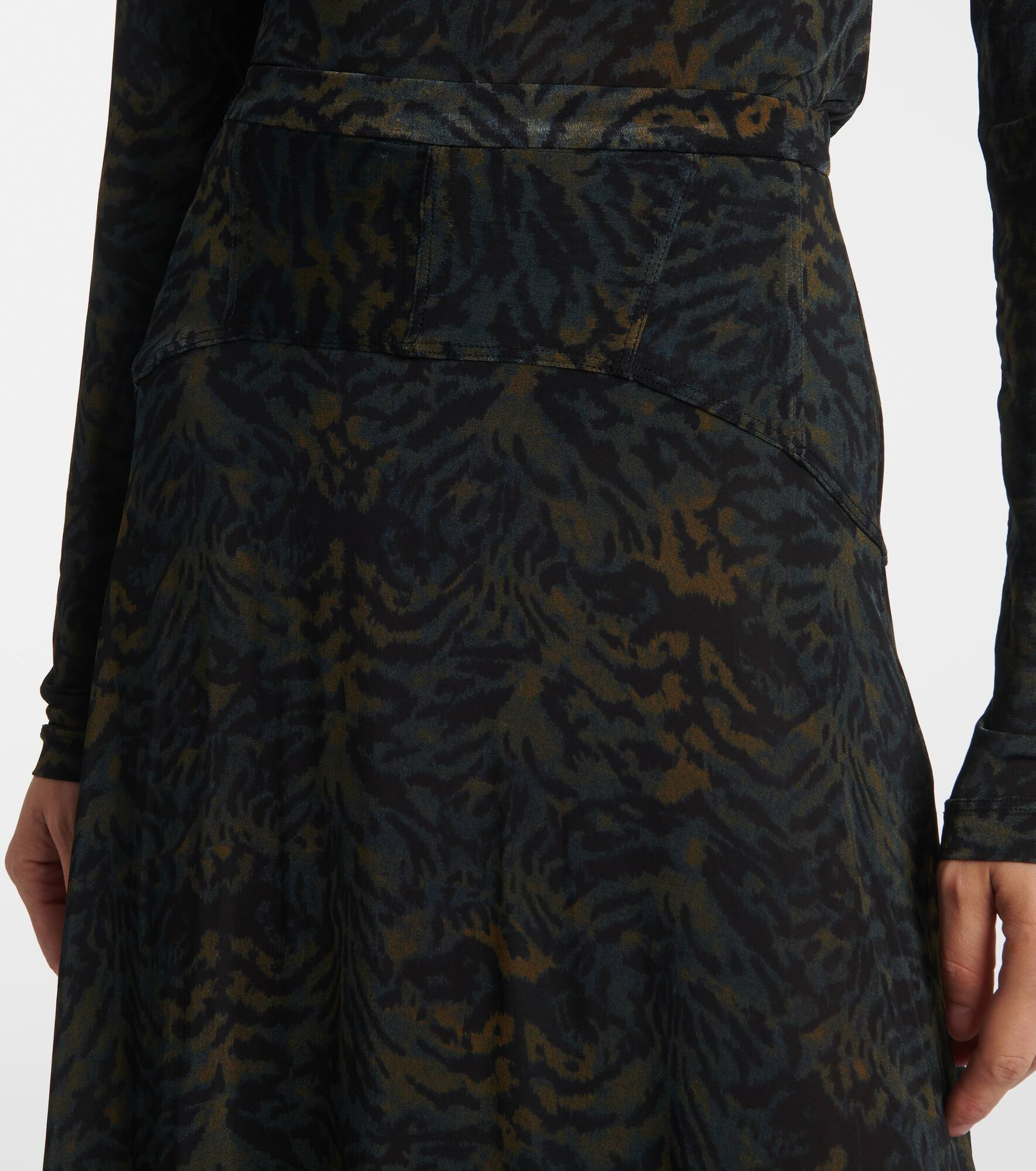 Paola printed jersey maxi skirt - 4