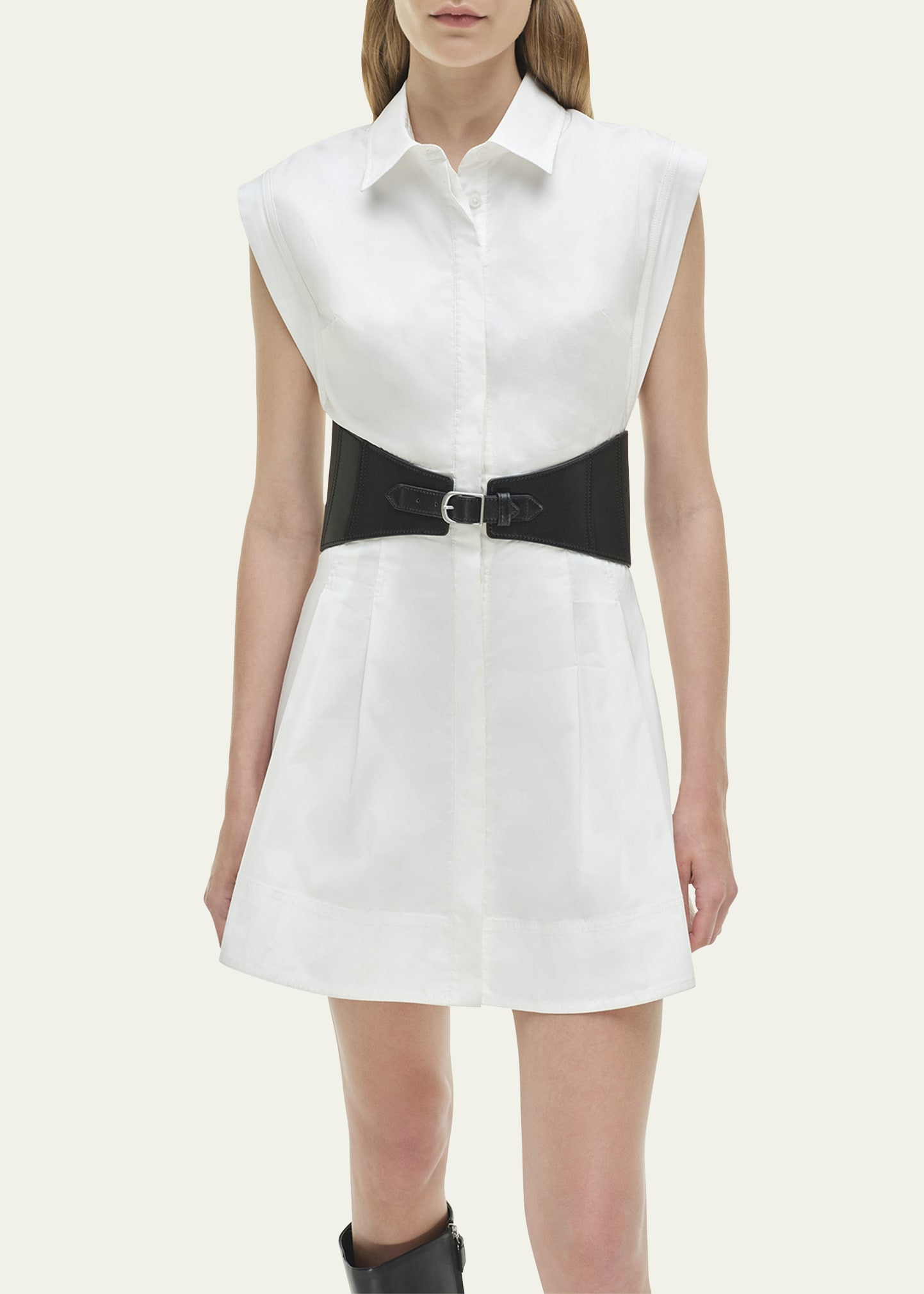 Adler Sleeveless Belted Mini Shirtdress - 5
