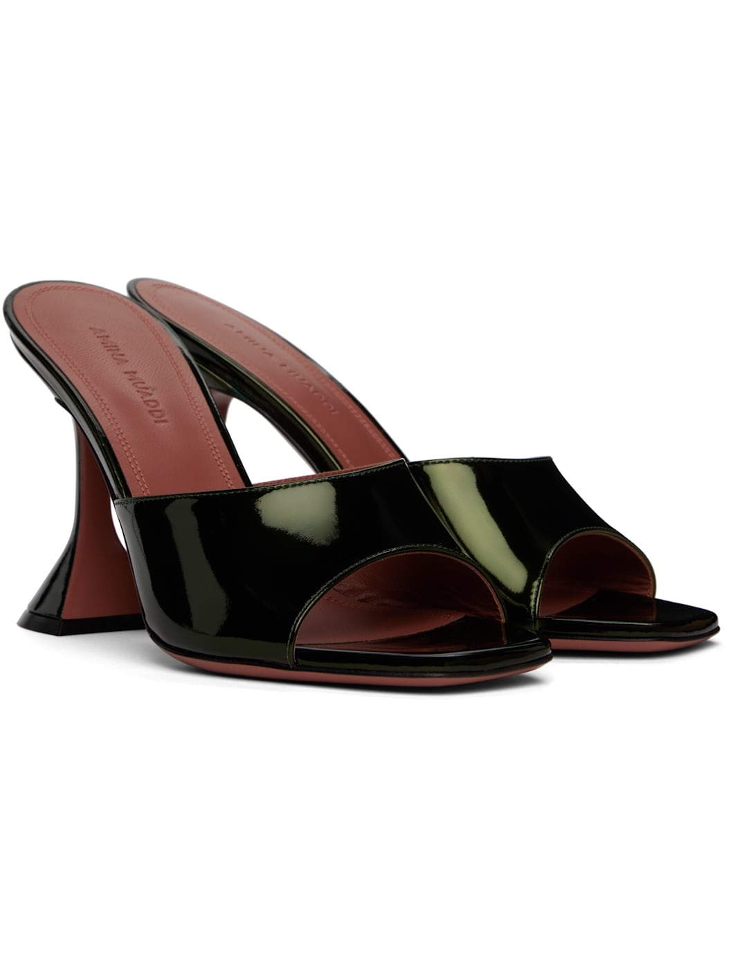 Green Lupita Slipper Heeled Sandals - 4
