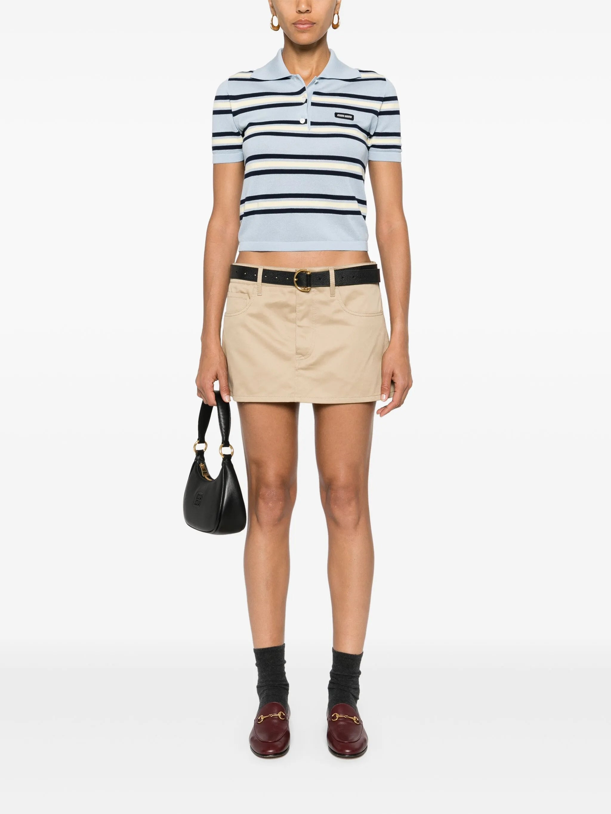 logo-appliqué mini skirt - 2