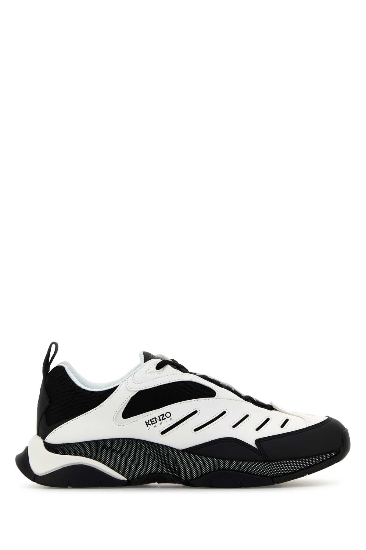 Kenzo Men Two-Tone Fabric And Synthetic Leather Kenzo X-Trainer Sneakers - 1