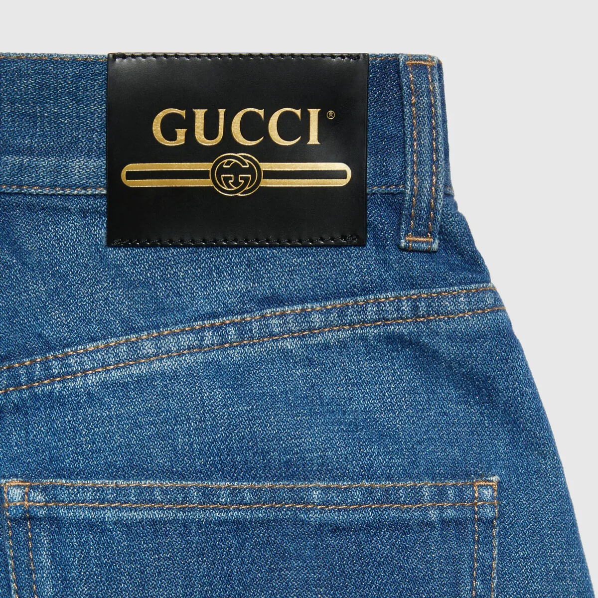 Gucci Tiger denim shorts with embroidery - 7