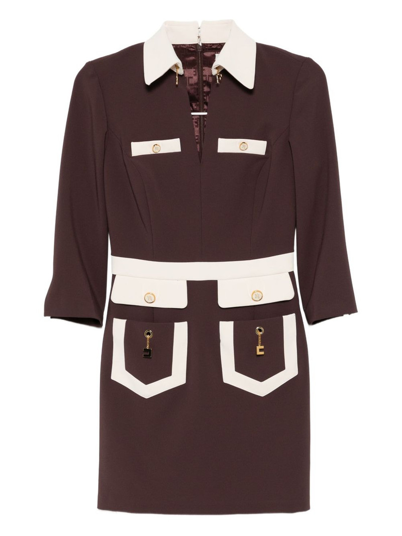 colour-block crepe dress 1
