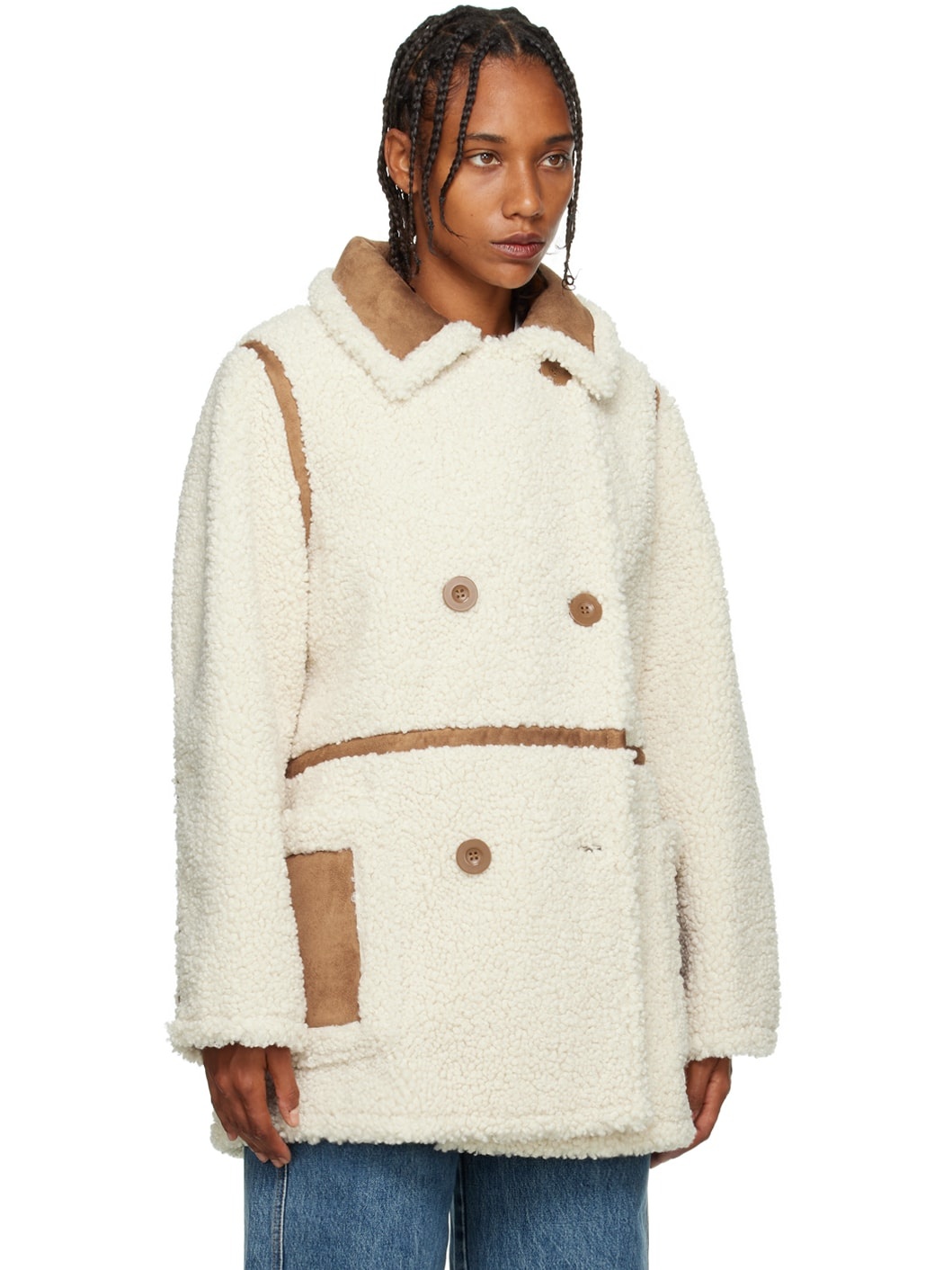 Off-White Chloe Faux-Shearling Jacket - 2