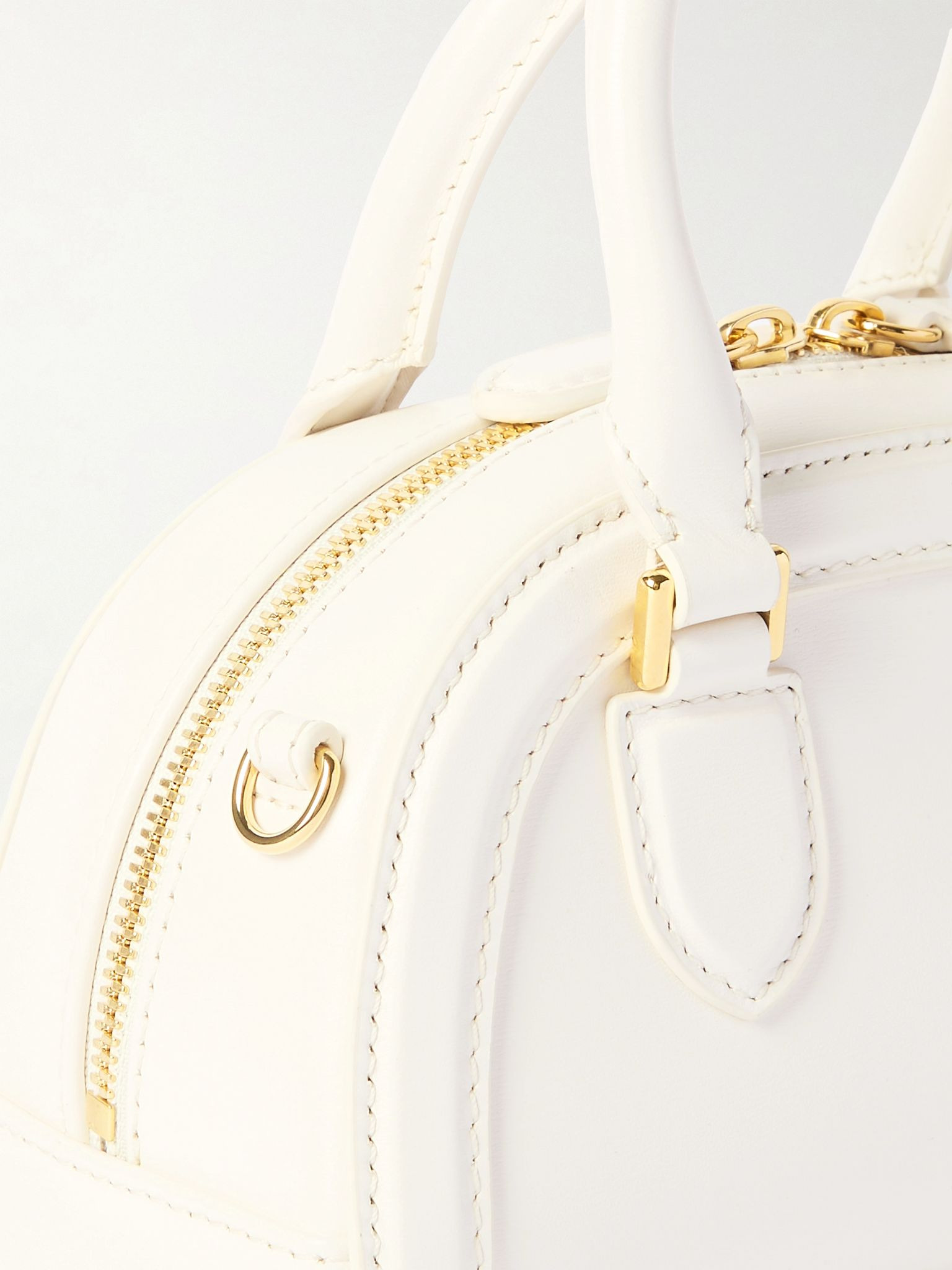 Birdee Boston mini leather tote Ivory - 4