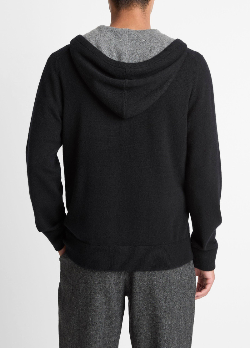 Vince Cashmere Zip-Front Hoodie outlook
