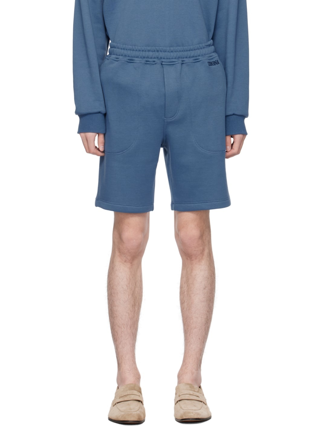 Blue Drawstring Shorts - 1