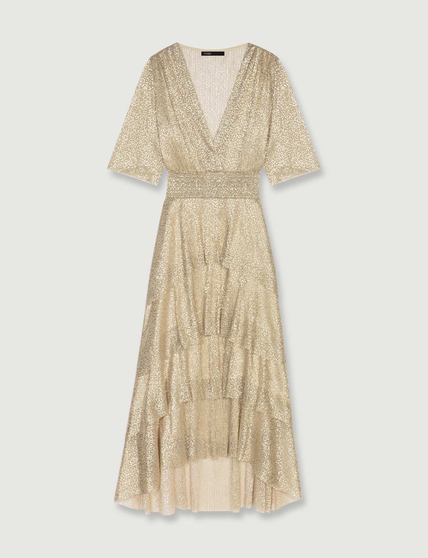 Shimmer dress with ruffles - 1
