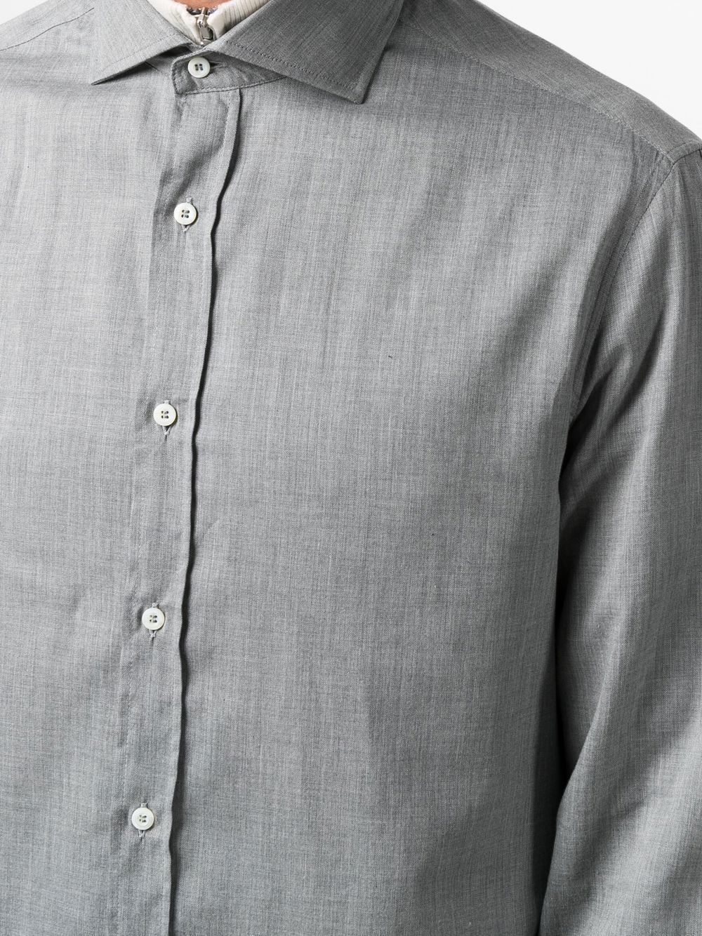 cutaway-collar button-up shirt - 5