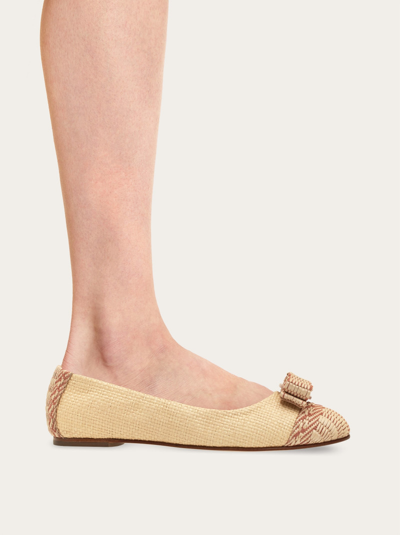 FERRAGAMO Raffia Varina ballet flat outlook