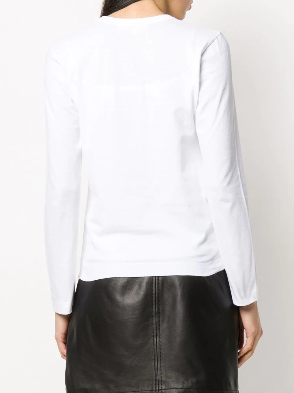 logo embroidered jersey top - 4