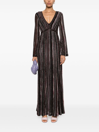 Missoni sequinned striped maxi dress outlook