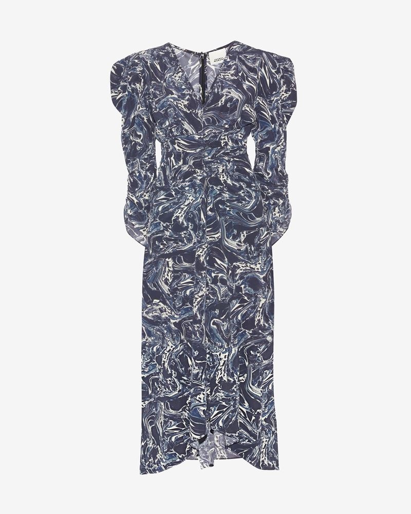 ALBINI PRINTED SILK MIDI DRESS - 1