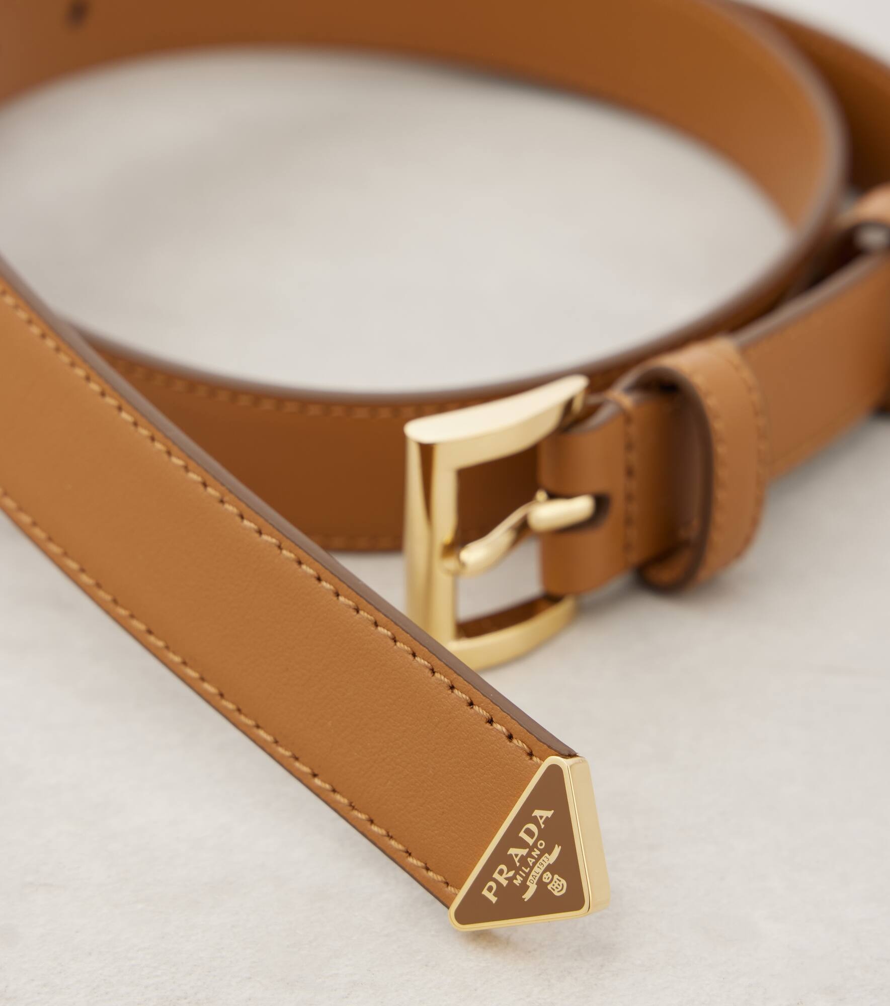 Logo leather belt - 3