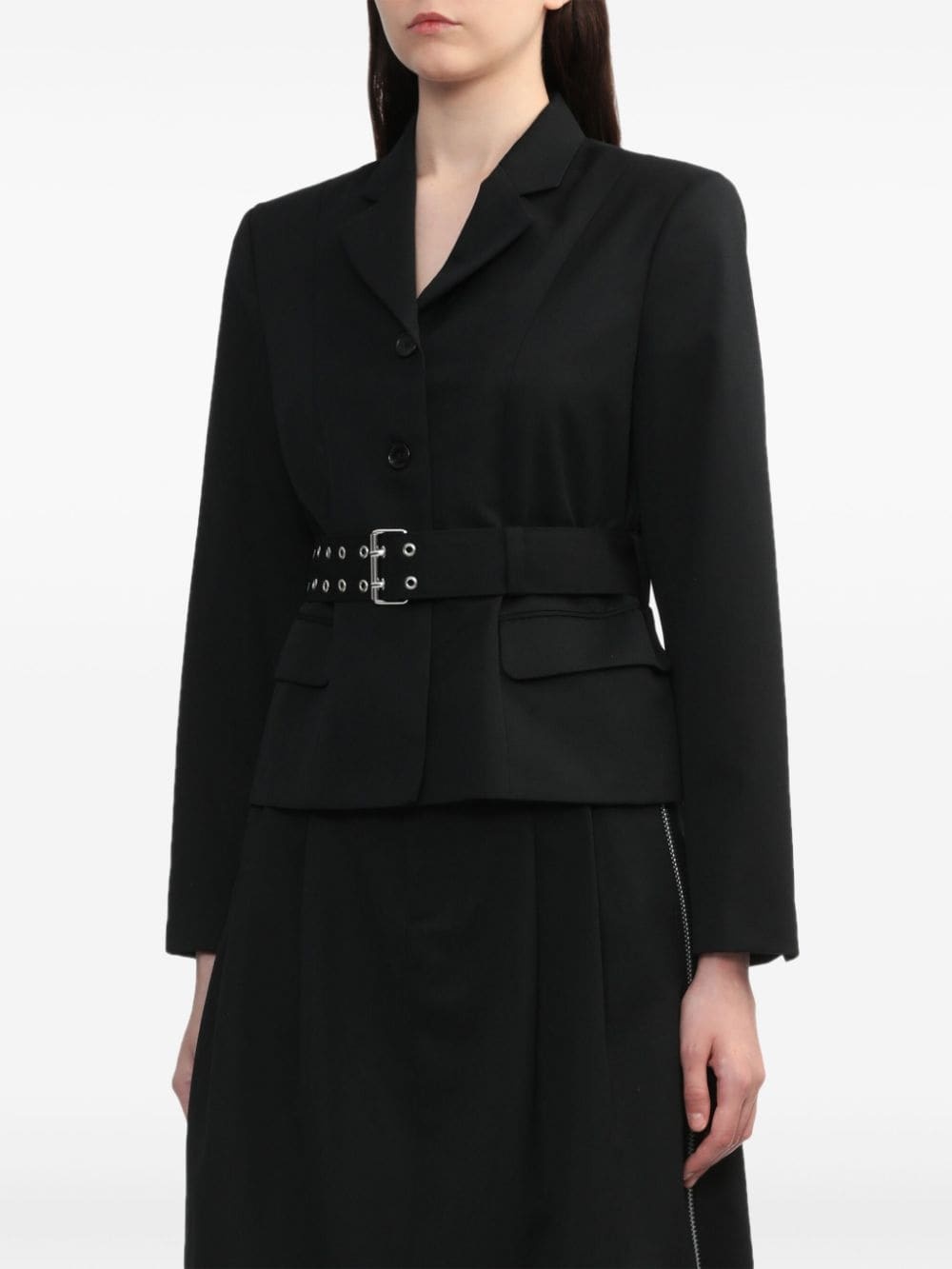 open-back belted blazer - 3