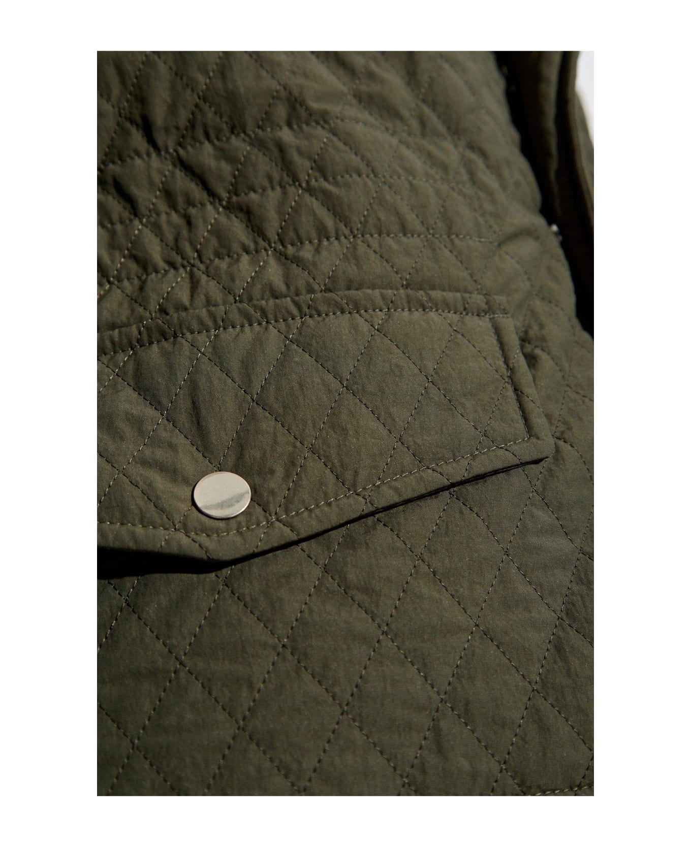 Bomber Long Sleeved Quilted Hooded Jacket - 4
