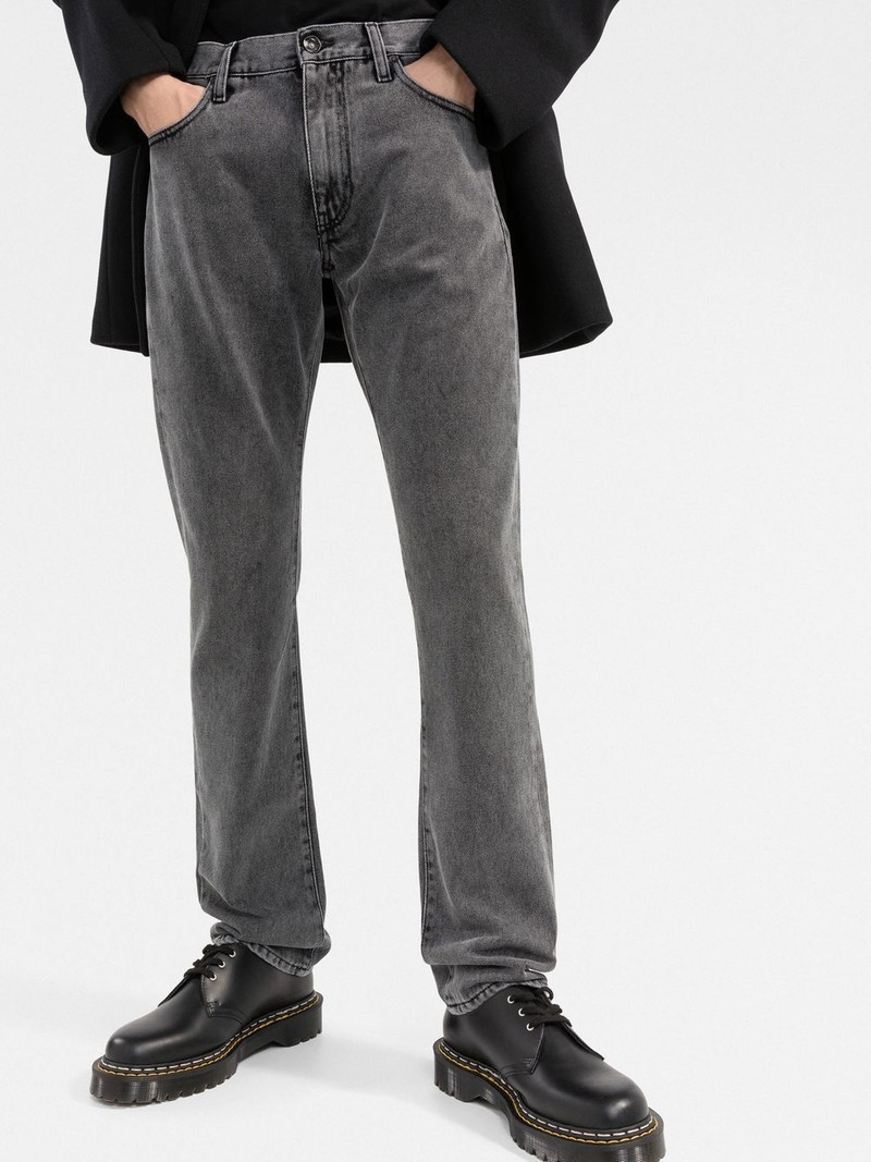 faded straight-leg jeans 5