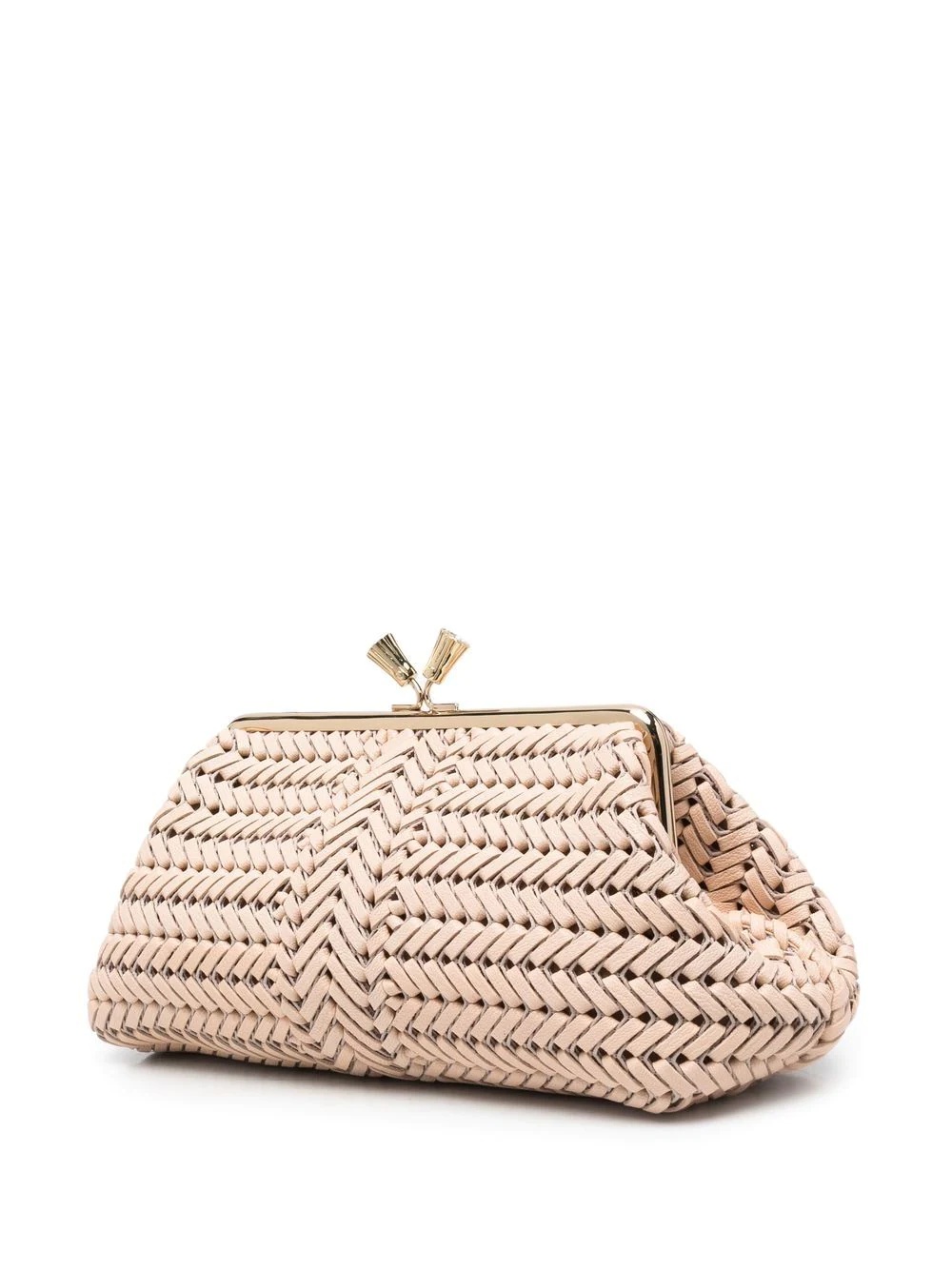 Maud tassel-clasp woven clutch - 3