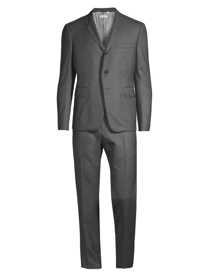 Men's Fit 3 Skinny Super Twill Notch Lapel Suit - Dark Grey 1
