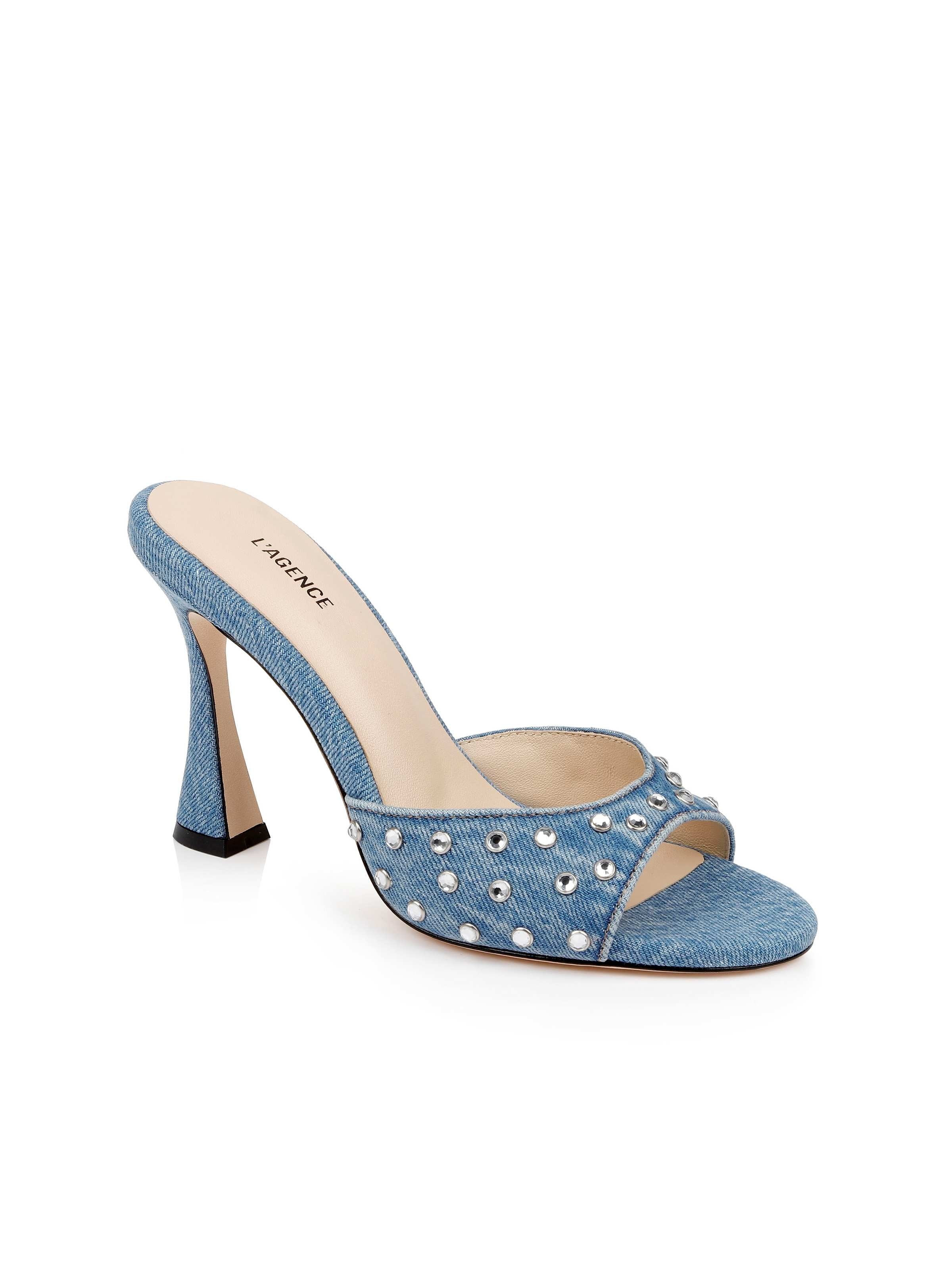 Lucienne Embellished Denim Mule - 2