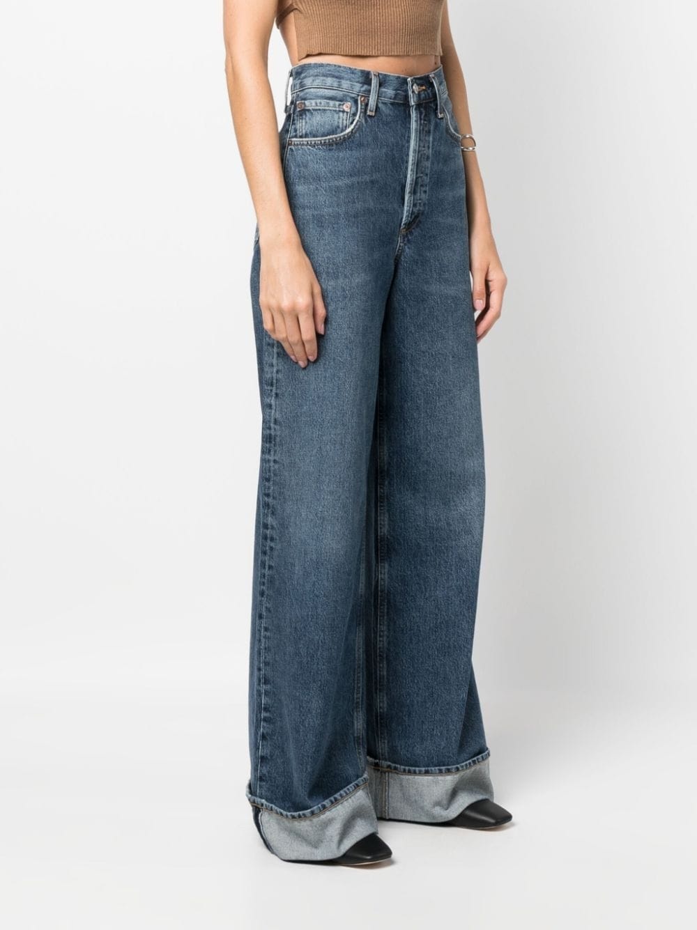 Dame wide-leg organic-cotton jeans - 3