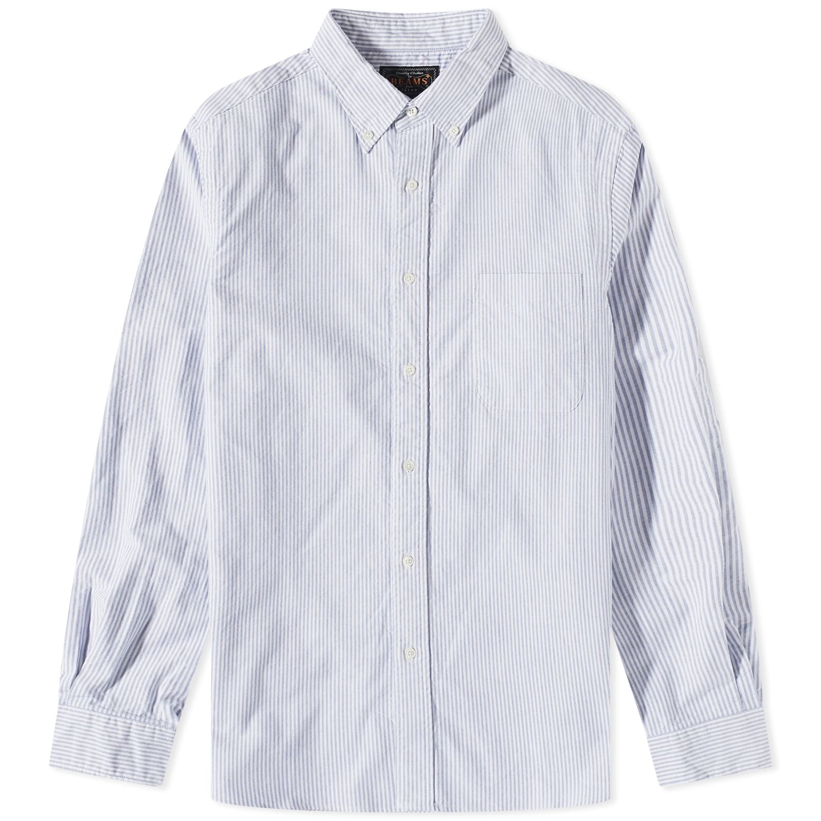 Beams Plus Candy Stripe Oxford Shirt - 1