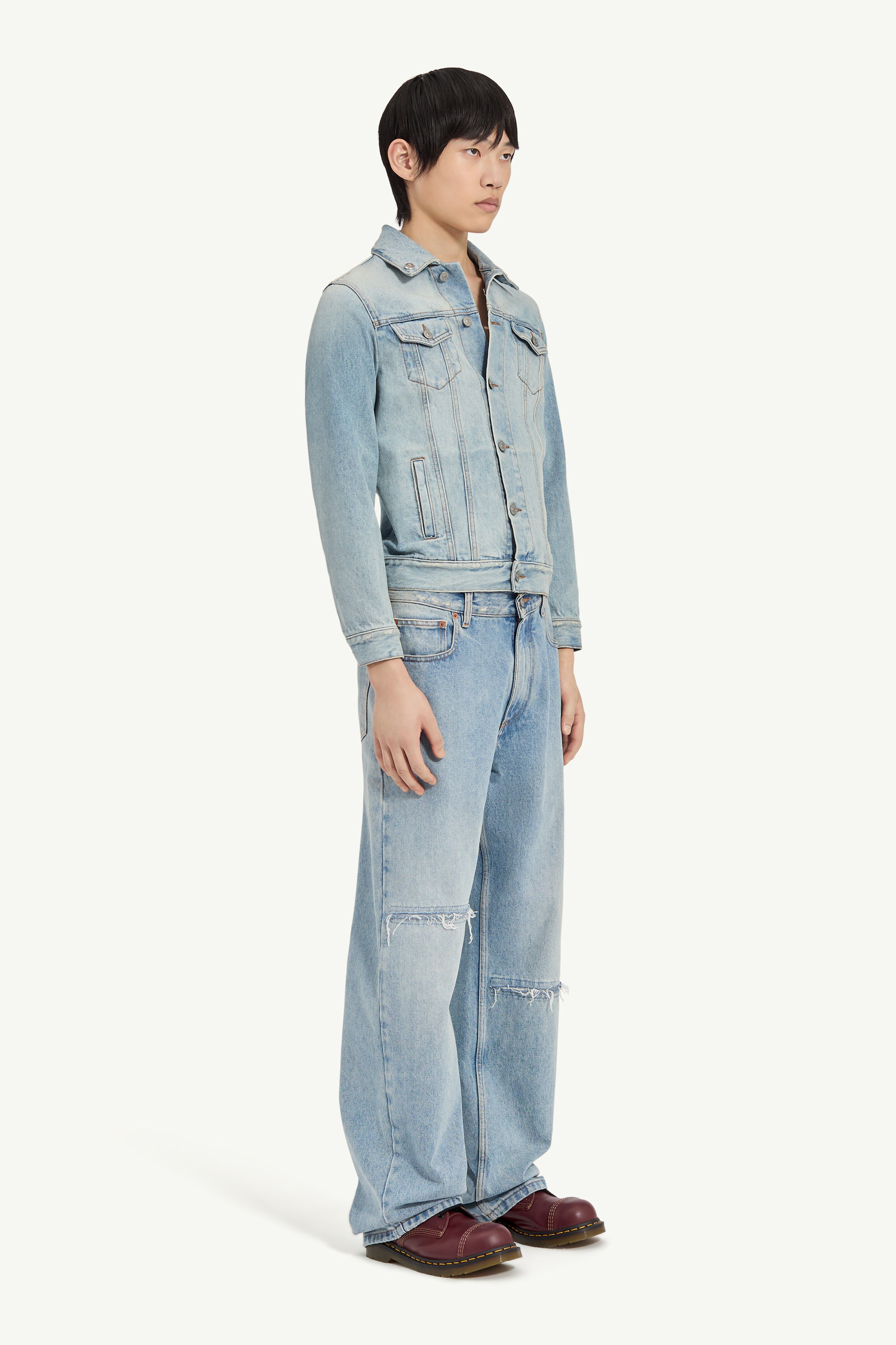 Blue denim trousers - 3