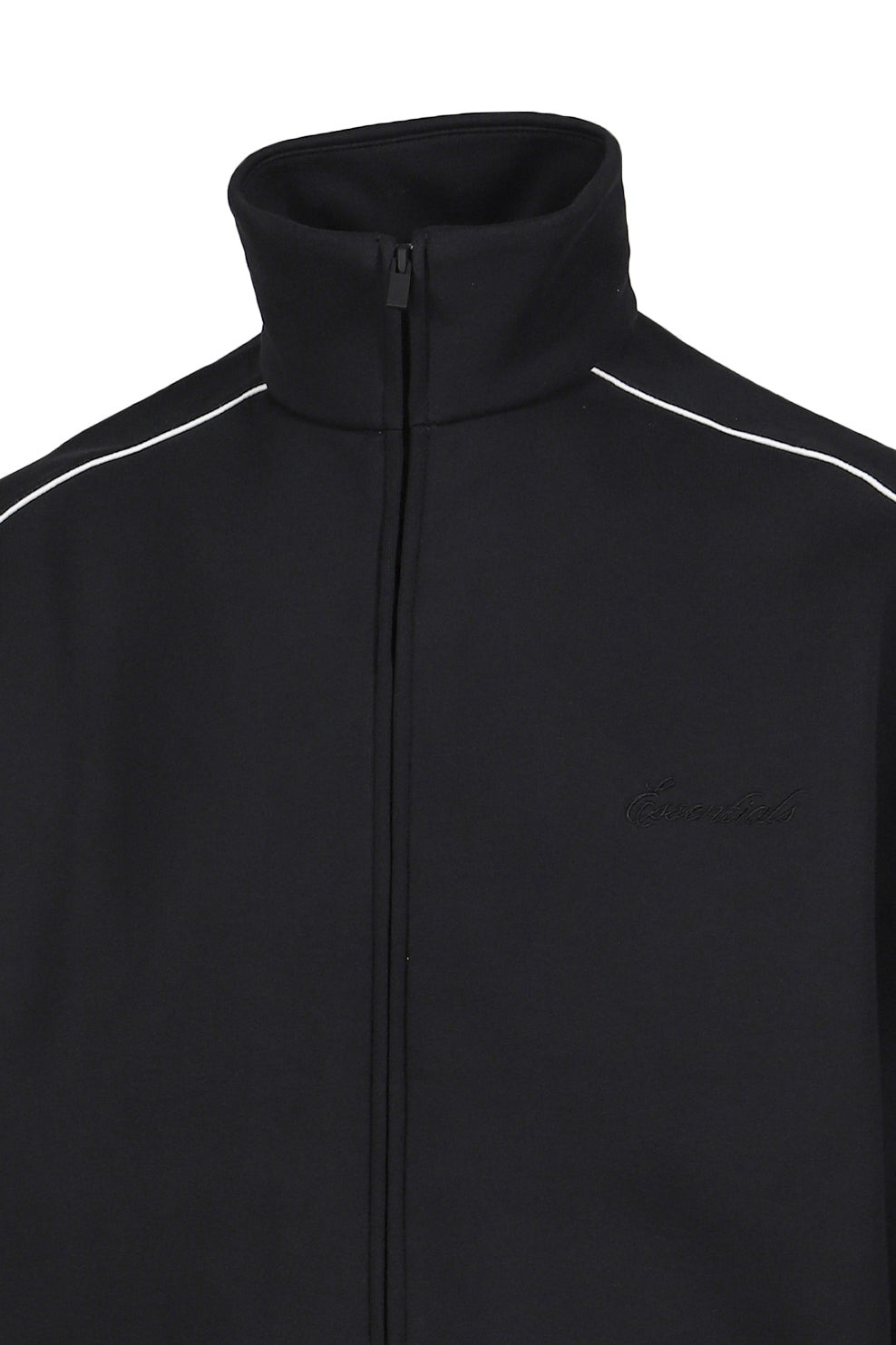 MODERN FIT FLEECE TRACK JACKET / JET BLK/CLOUD WHT - 5