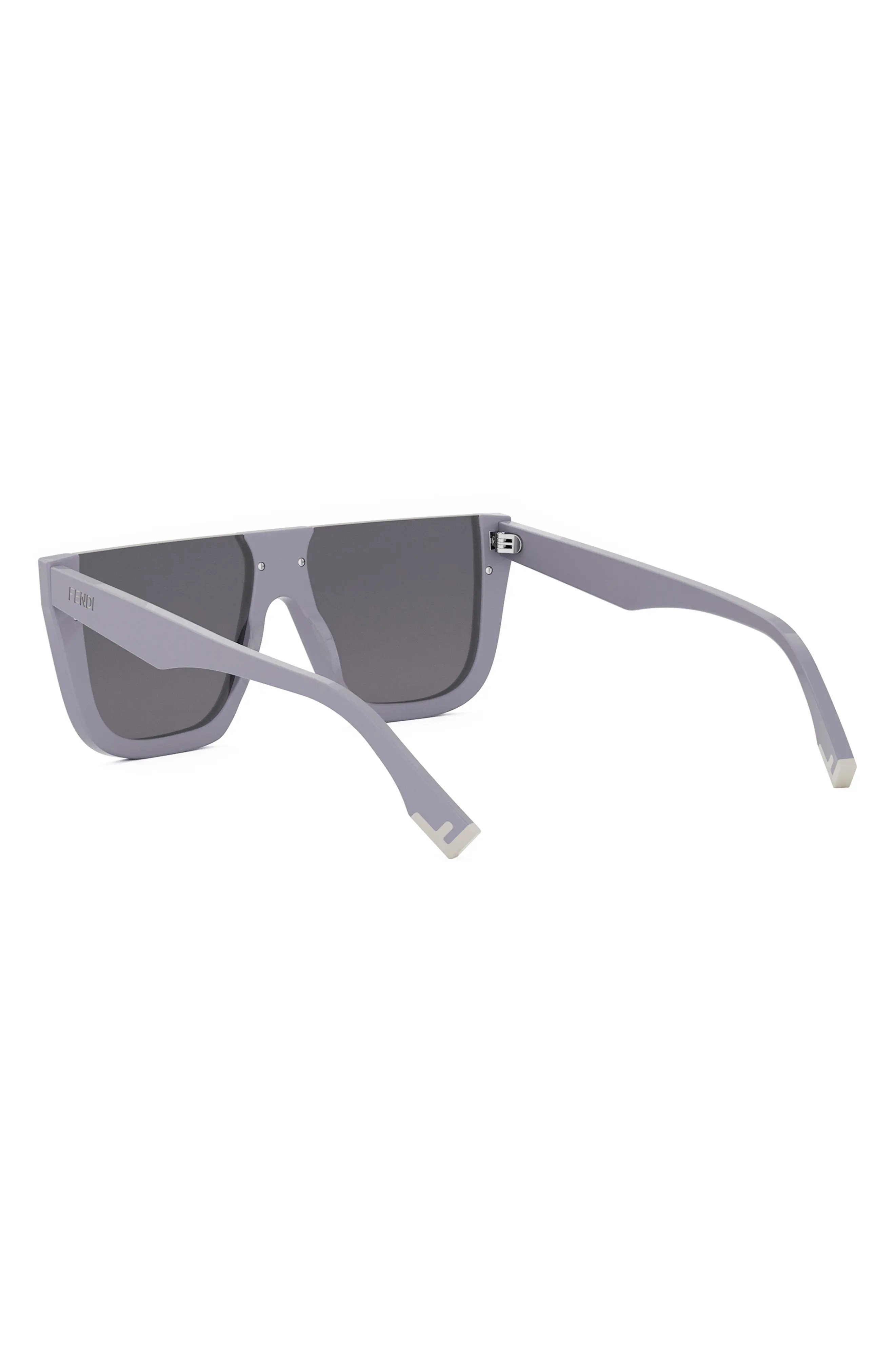 'Fendi Way Flat Top Sunglasses in Shiny Violet /Smoke - 6