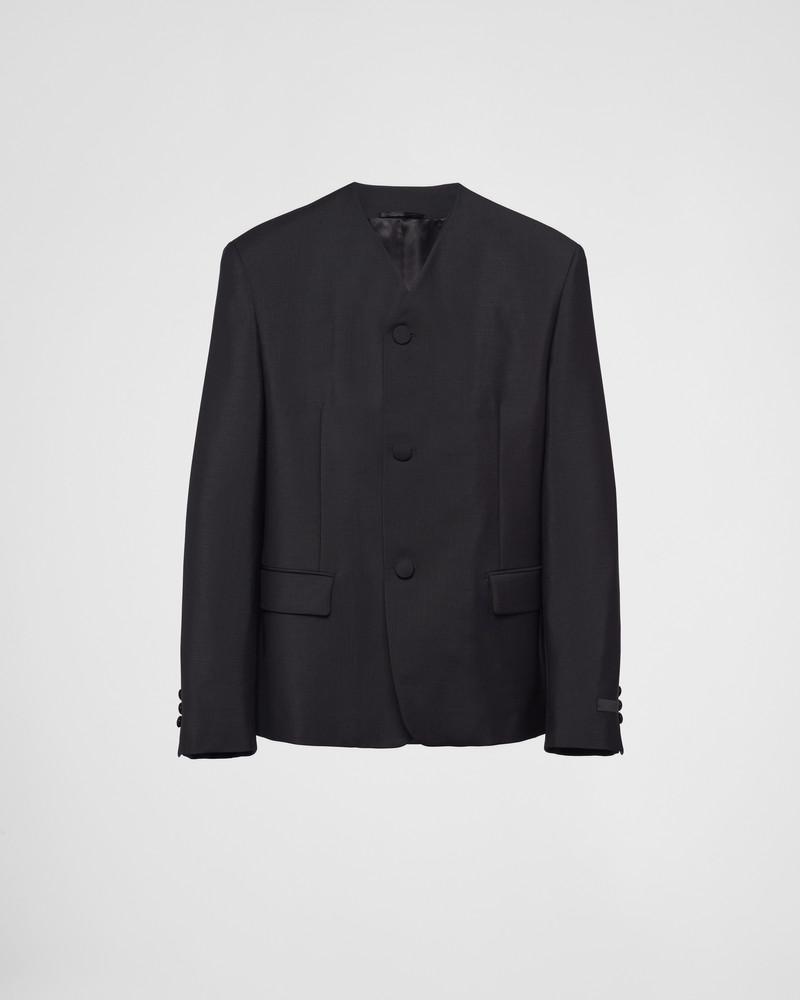 Single-breasted mohair wool jacket 1