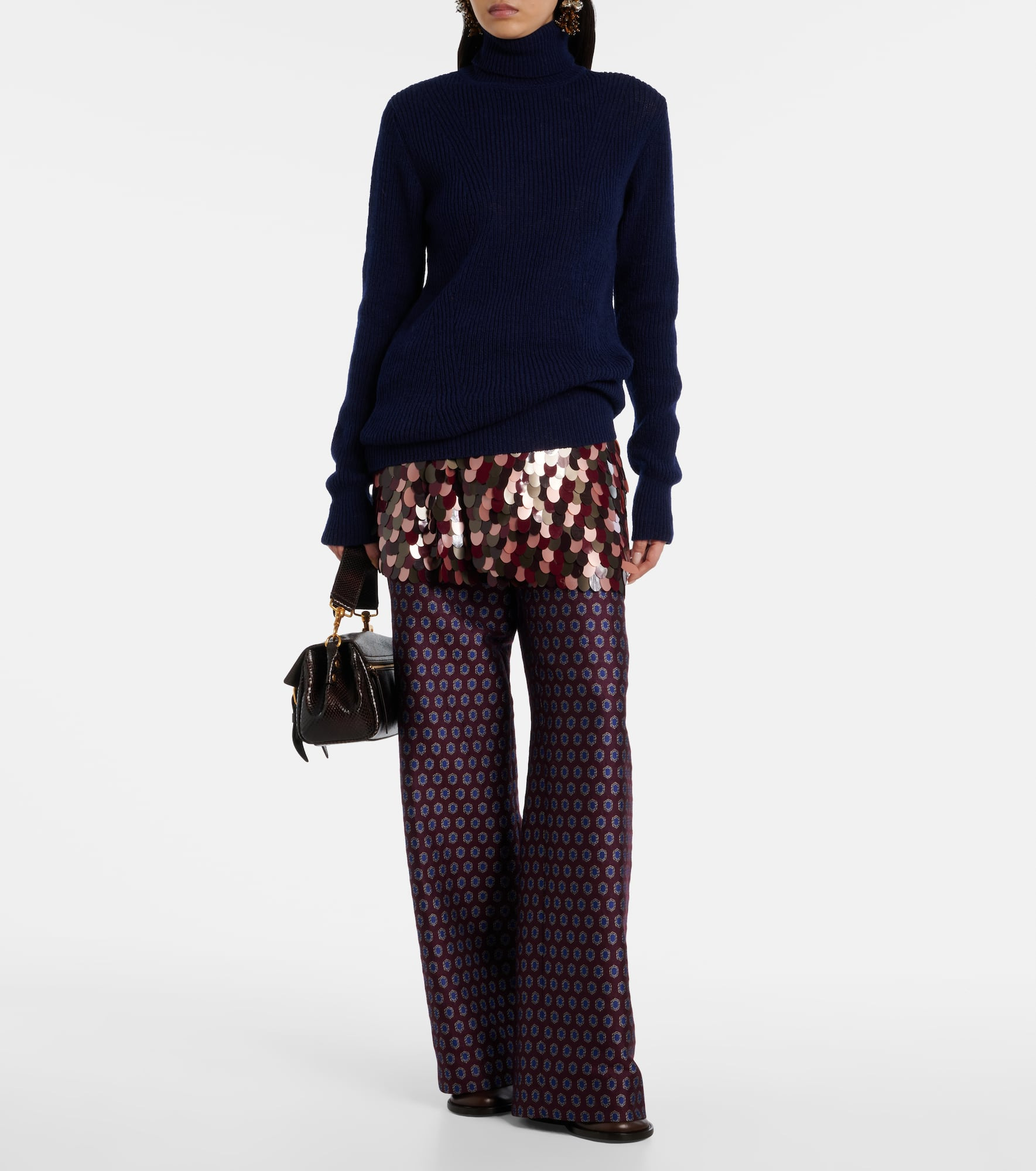 Ribbed-knit wool turtleneck sweater - 2