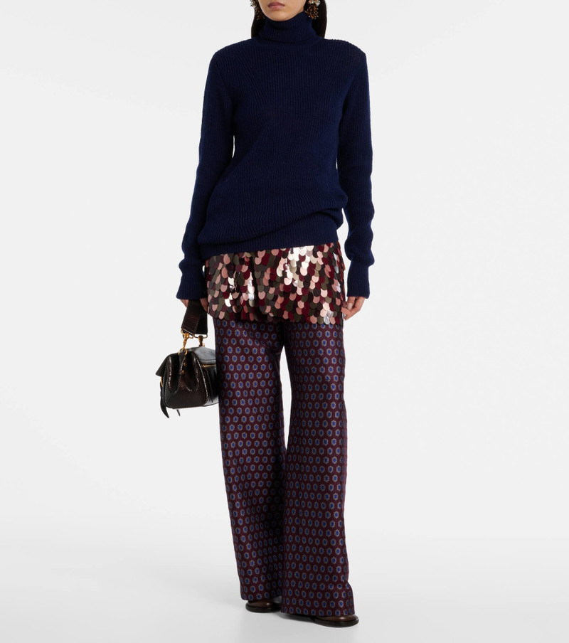 Dries Van Noten Ribbed-knit wool turtleneck sweater outlook