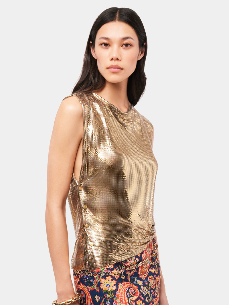 rabanne GOLD CHAINMAIL TOP outlook