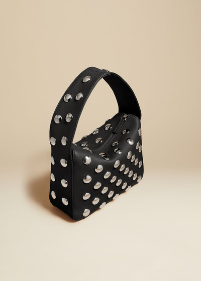KHAITE The Small Elena Bag in Black Leather with Studs outlook
