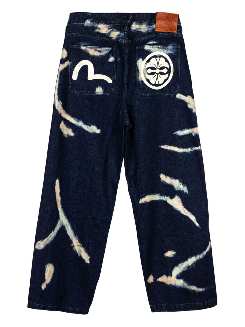 EVISU five-pockets graphic jeans outlook