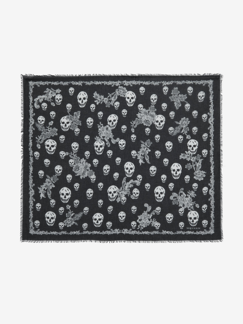 Alexander McQueen Lace Ribcage Skull Foulard outlook