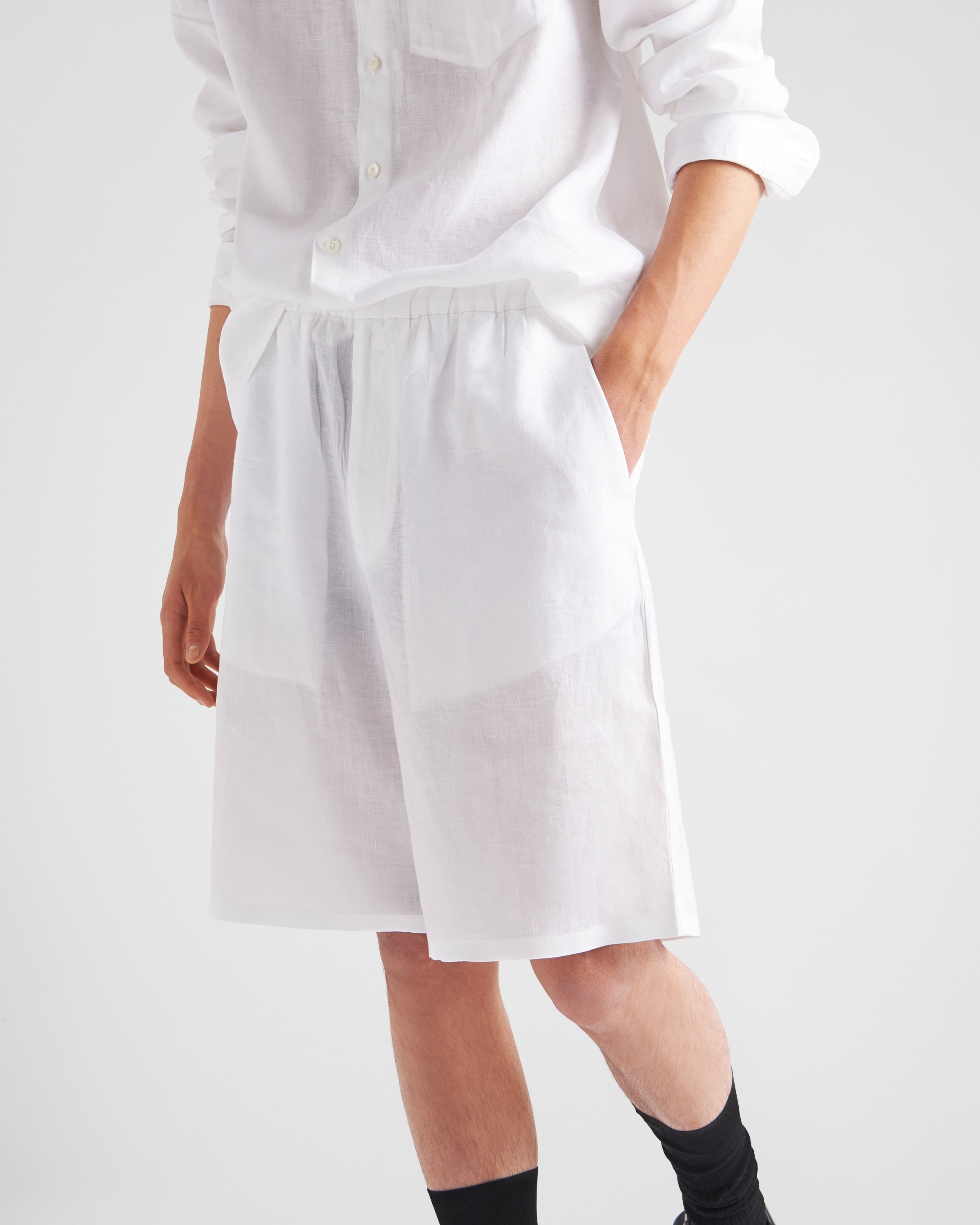 Linen Bermuda shorts - 3