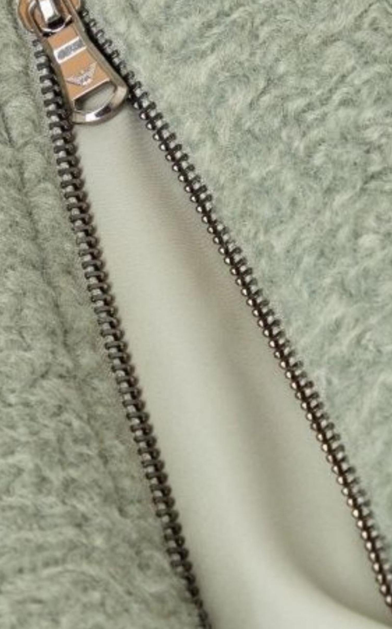 Double-breasted Celadon Green Coat - 9