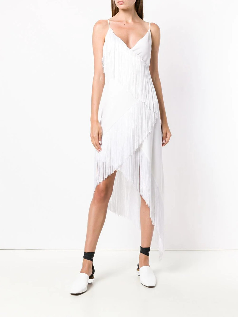 Givenchy asymmetric fringe embellished dress outlook