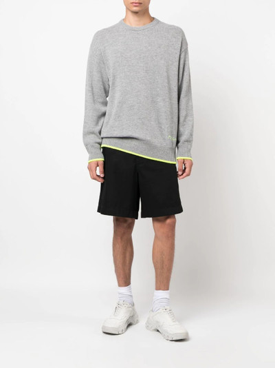 MSGM embroidered-logo crew-neck jumper outlook