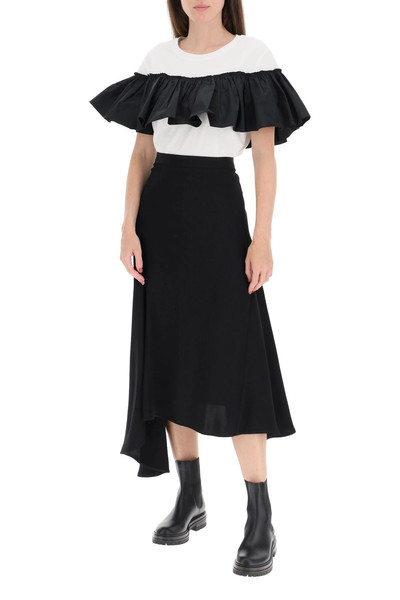 REDValentino T-SHIRT WITH TAFFETA RUFFLES outlook