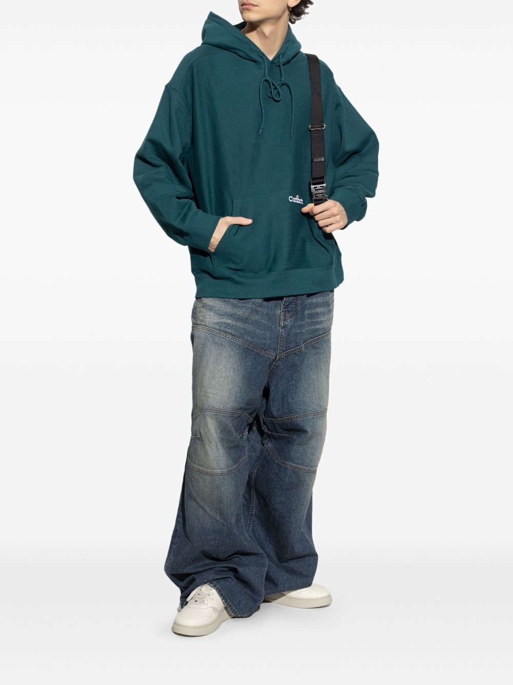 logo-embroidered hoodie - 2