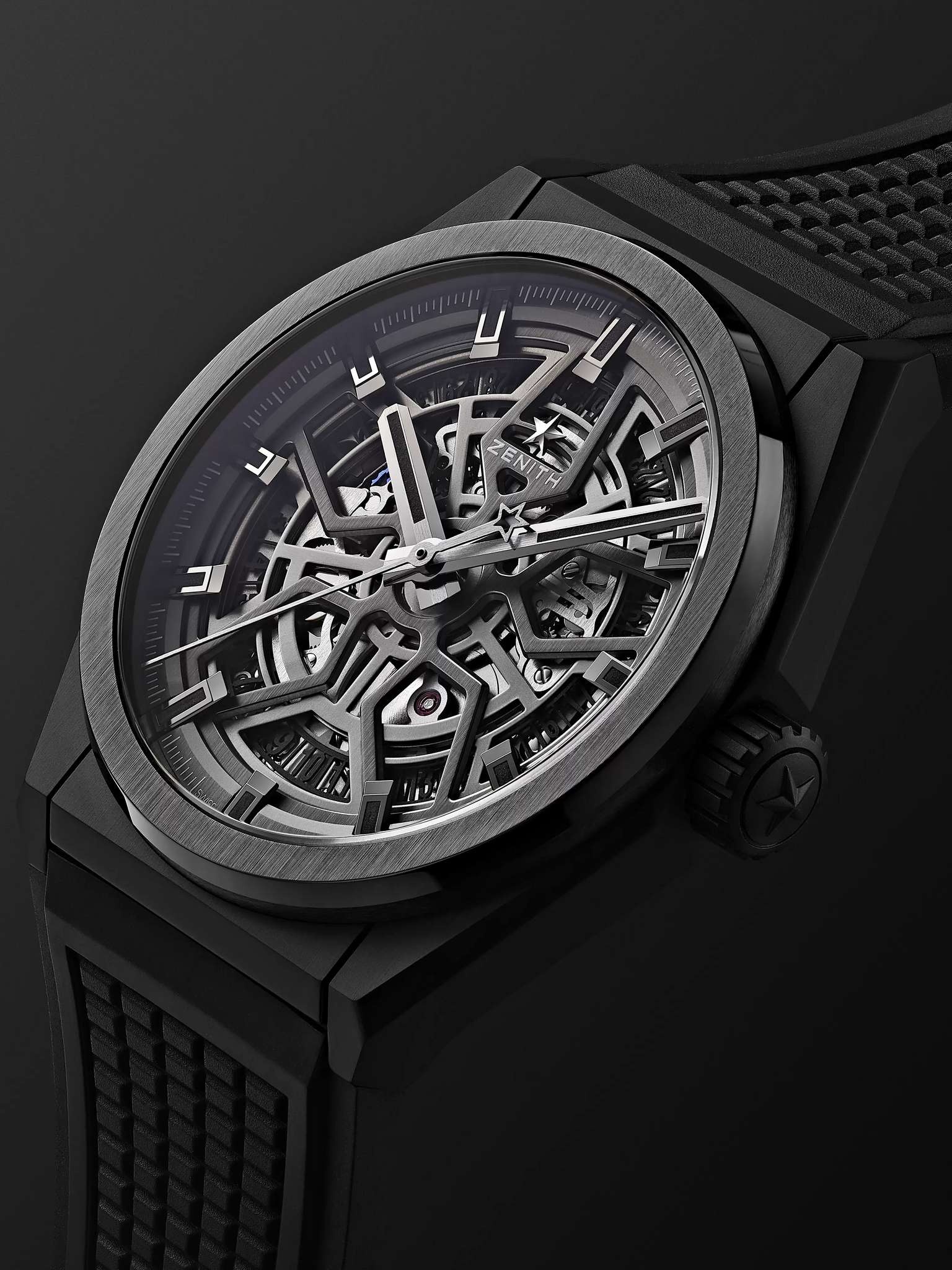 Defy Classic Automatic 41mm Ceramic and Rubber Watch - 4