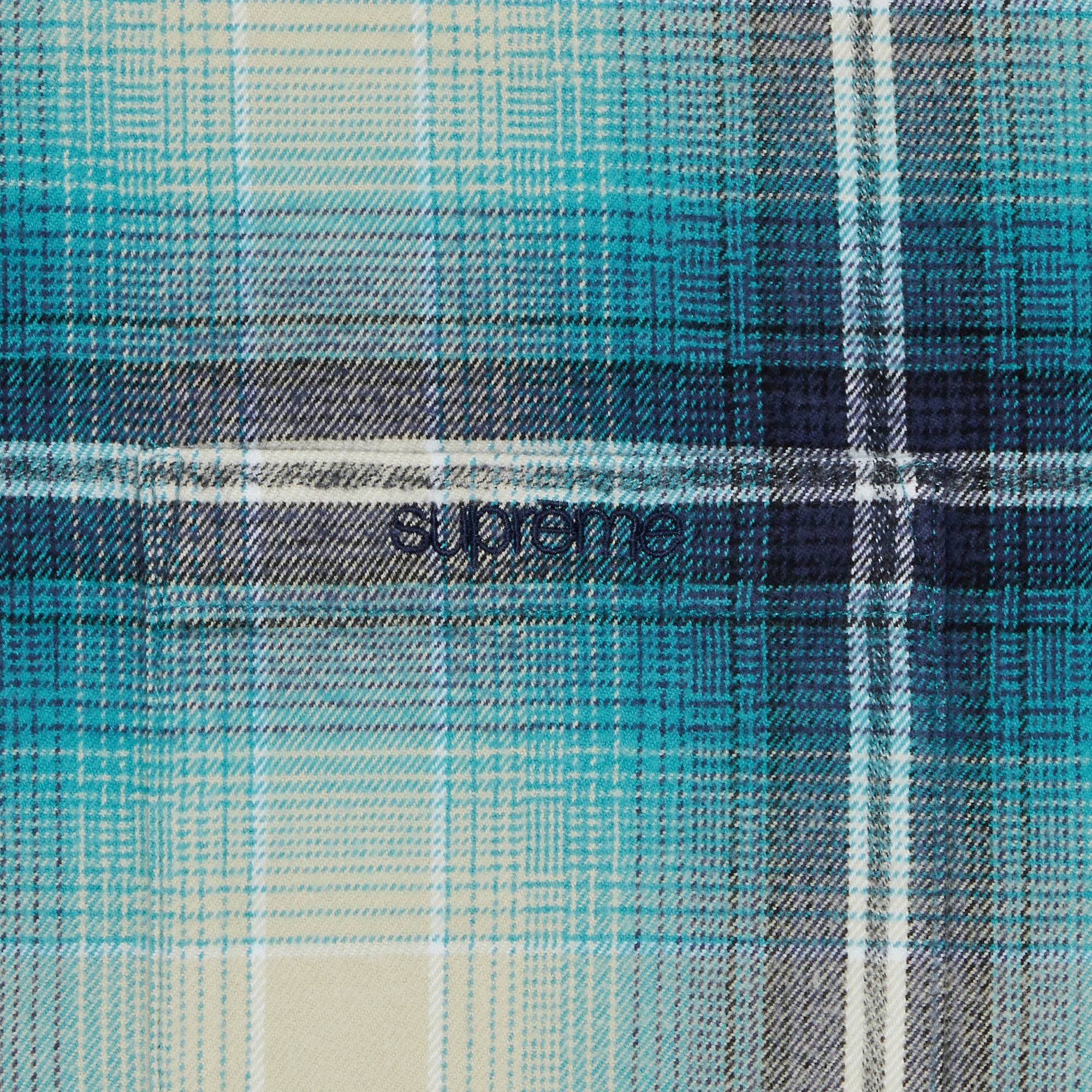 Supreme Supreme Shadow Plaid Flannel Shirt 'Blue' | REVERSIBLE