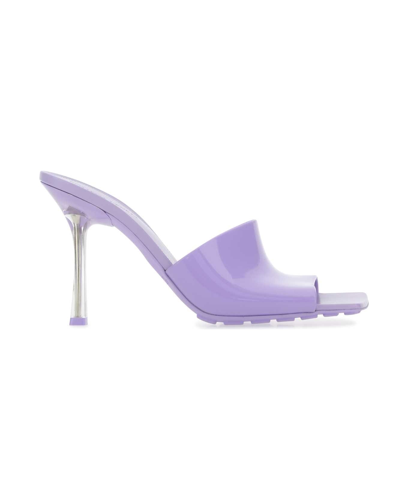 Lilac Pvc Stretch Mules - 1